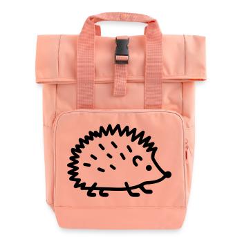 Igel - Rolltop Rucksack mit zwei Griffen - Chintzrosa - Vorne