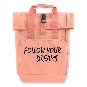 follow your dreams - Rolltop Rucksack mit zwei Griffen - Chintzrosa - Vorne