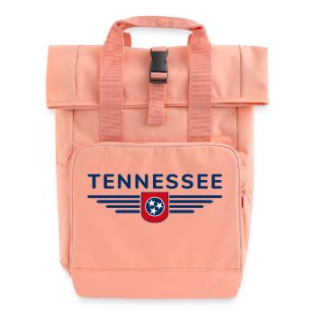 T-shirt de fan du Tennessee – Musique et amour de la maison - Sac à dos Roll Top à deux anses - rose liberty - Devant