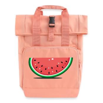 Wassermelone Design Scheibe - Rolltop Rucksack mit zwei Griffen - Chintzrosa - Vorne