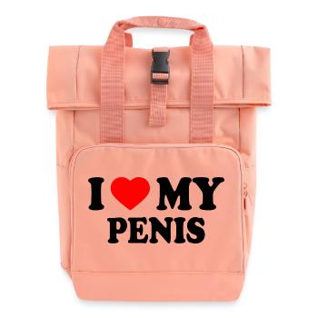 I love my penis - Rolltop Rucksack mit zwei Griffen - Chintzrosa - Vorne