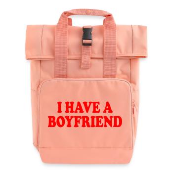 i have a boyfriend - Rolltop Rucksack mit zwei Griffen - Chintzrosa - Vorne