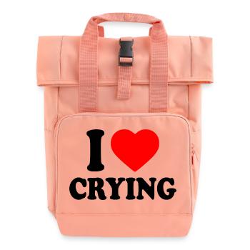 i love crying - Rolltop Rucksack mit zwei Griffen - Chintzrosa - Vorne