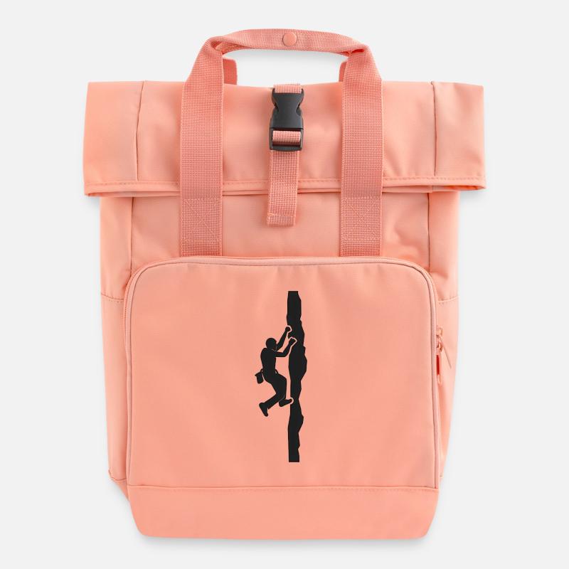 Escalation - Roll Top Backpack with Two Handles - chintz rose