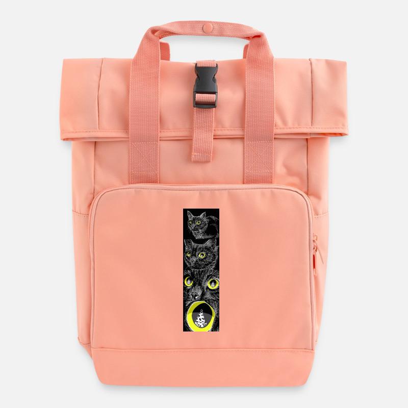 TARGET LOCKED - Roll Top Backpack with Two Handles - chintz rose