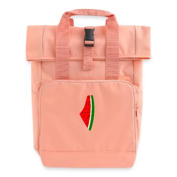 Wassermelone Melone - Rolltop Rucksack mit zwei Griffen - Chintzrosa - Vorne
