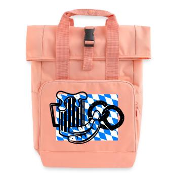 Bavarian snack - Bavaria - Roll Top Backpack with Two Handles - chintz rose - Front