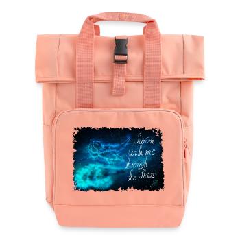 Nagez à travers les étoiles - Sac à dos Roll Top à deux anses - rose liberty - Devant