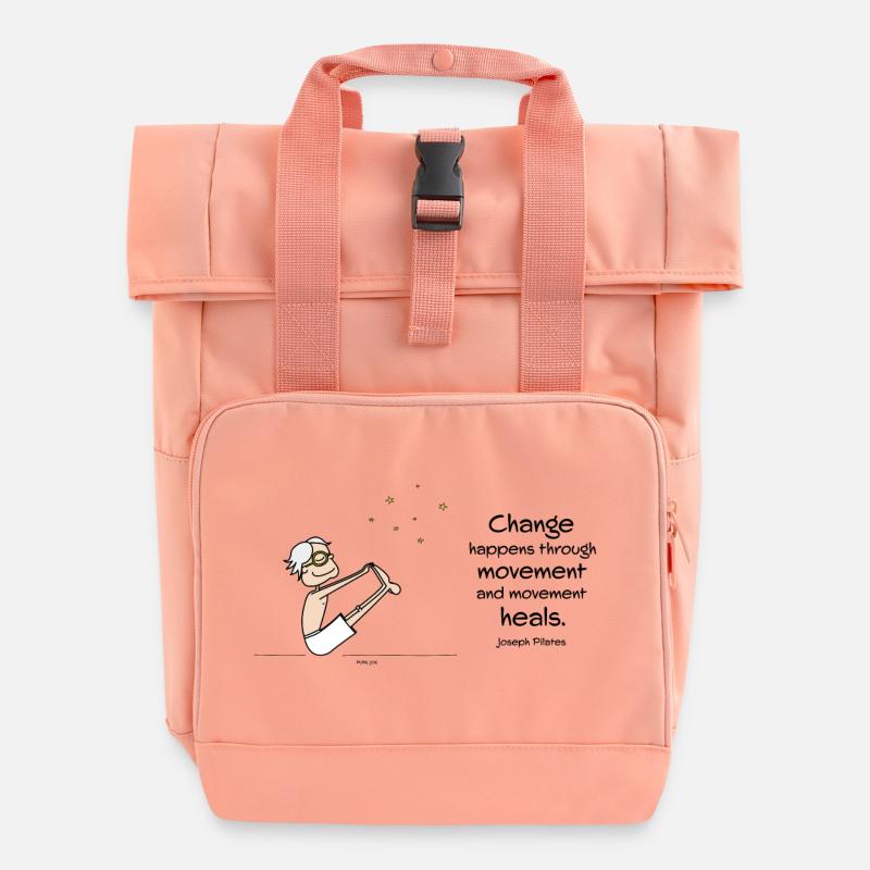 Change - Roll Top Backpack with Two Handles - chintz rose