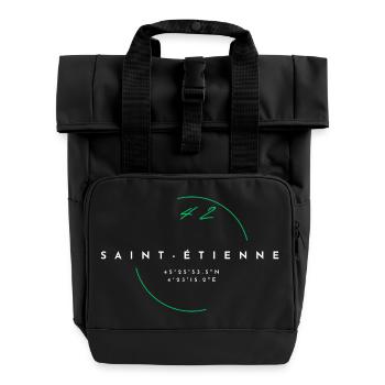 Saint-étienne - cadeau - hollywood - Sac à dos Roll Top à deux anses - noir - Devant
