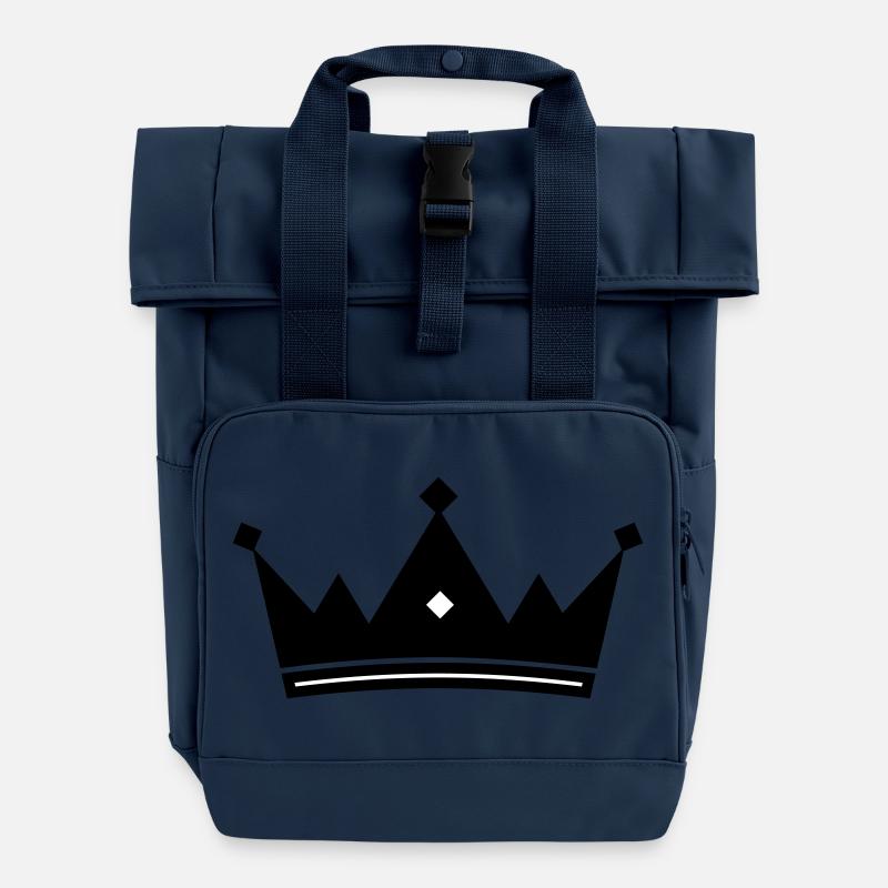 Couronne - Sac à dos Roll Top à deux anses - bleu marine