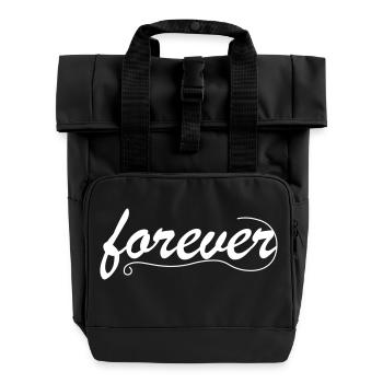 forever - Rolltop Rucksack mit zwei Griffen - Schwarz - Vorne