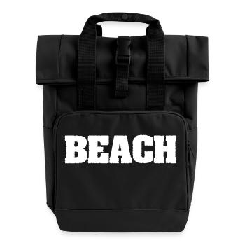 Beach - Roll Top Backpack with Two Handles - black - Front