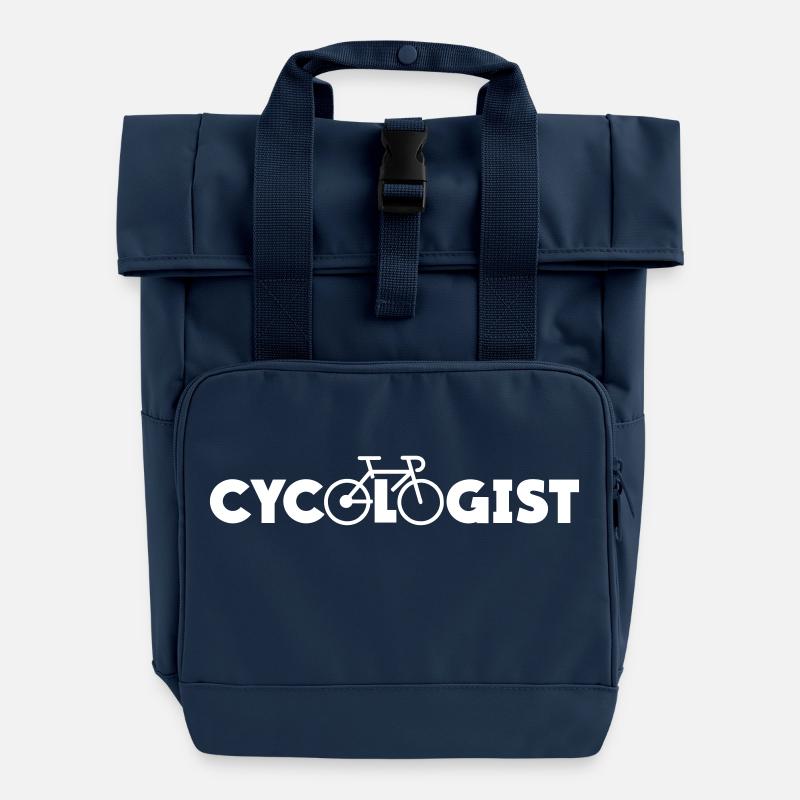 CYCOLOGIST - Roll Top Backpack with Two Handles - navy