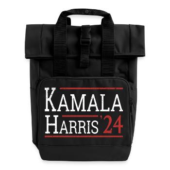 Kamala Harris Election 2024 I - Roll Top Backpack with Two Handles - black - Front