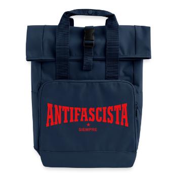 Antifascista Siempre – Antifa für immer - Rolltop Rucksack mit zwei Griffen - Navy - Vorne
