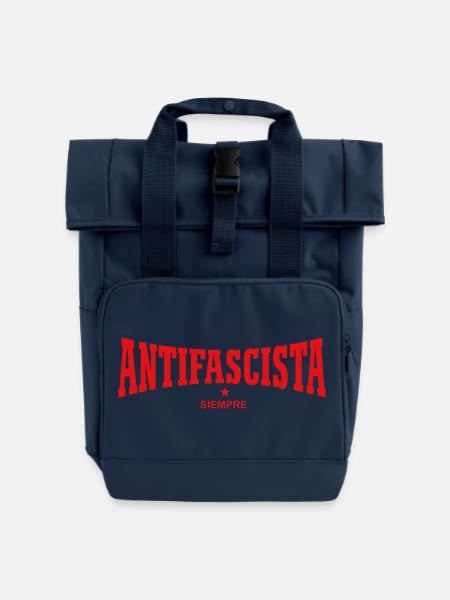 Antifascista Siempre – Antifa für immer - Rolltop Rucksack mit zwei Griffen - Navy