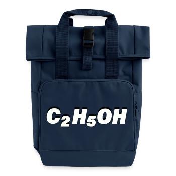 C2H5OH - Rolltop Rucksack mit zwei Griffen - Navy - Vorne
