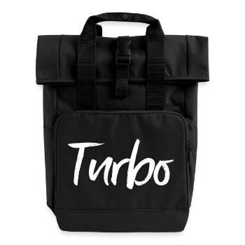turbo - Roll Top Backpack with Two Handles - black - Front