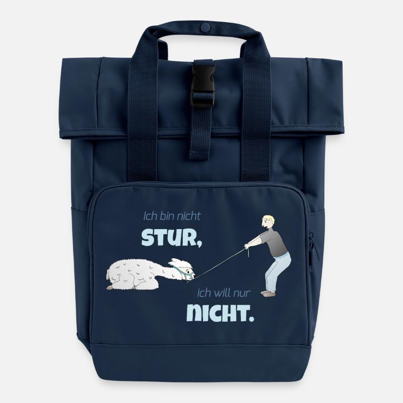 Drôle d’alpaga - Sac à dos Roll Top à deux anses - bleu marine