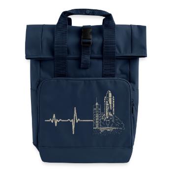 Cadeau espace Heartbeat - Sac à dos Roll Top à deux anses - bleu marine - Devant