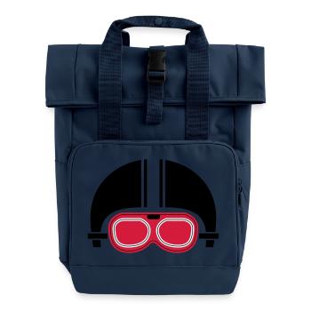 motorbike - Rolltop Rucksack mit zwei Griffen - Navy - Vorne