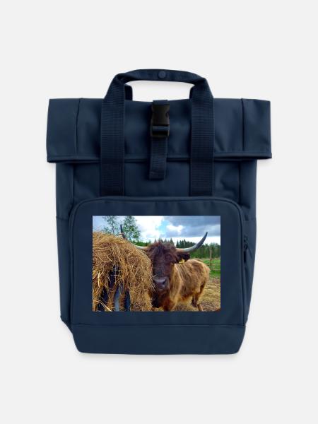Neugierig - Rolltop Rucksack mit zwei Griffen - Navy