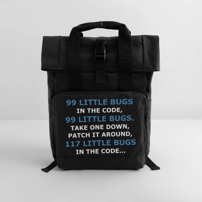 99 PETITS BUGS DANS LE CODE Sac à dos Roll Top à deux anses