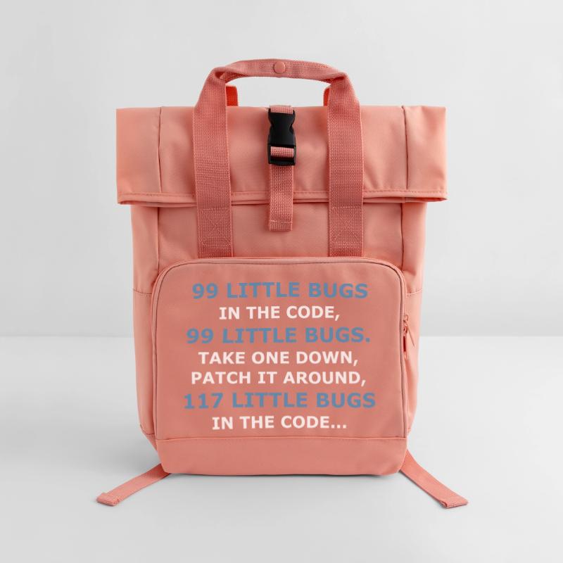 99 PETITS BUGS DANS LE CODE Sac à dos Roll Top à deux anses