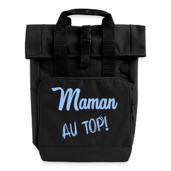 MAMAN. FÊTE DES MÈRES - Sac à dos Roll Top à deux anses - noir - Devant
