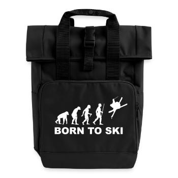 Ski_wit - Roll Top Backpack with Two Handles - black - Front