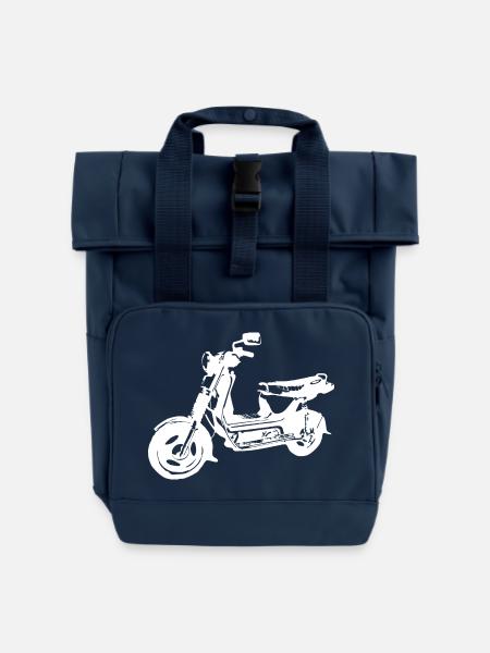Simson SR50 - Rolltop Rucksack mit zwei Griffen - Navy