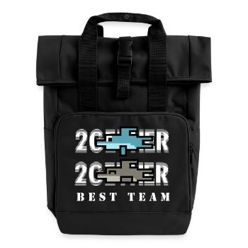 Dolphin Team - Roll Top Backpack with Two Handles - black - Front