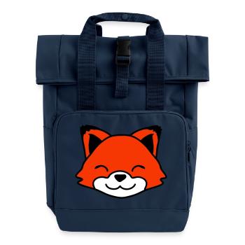 Fuchs Rotfuchs Wildes Tier Schlauer Wald Bewohner - Rolltop Rucksack mit zwei Griffen - Navy - Vorne