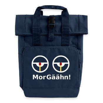 Morgäähn! T-Shirts & mehr für Morgenmuffel - Rolltop Rucksack mit zwei Griffen - Navy - Vorne