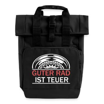Good bike is expensive BBS - Roll Top Backpack with Two Handles - black - Front