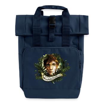 Woodwalkers Carag En Tant Que Changeur Et Lettrage - Sac à dos Roll Top à deux anses - bleu marine - Devant