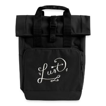 Lust | Lust & Laune weiss - Rolltop Rucksack mit zwei Griffen - Schwarz - Vorne