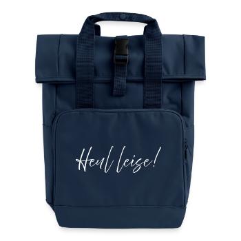 Howl Quietly Statement Chantal Howl mimimi - Roll Top Backpack with Two Handles - navy - Front
