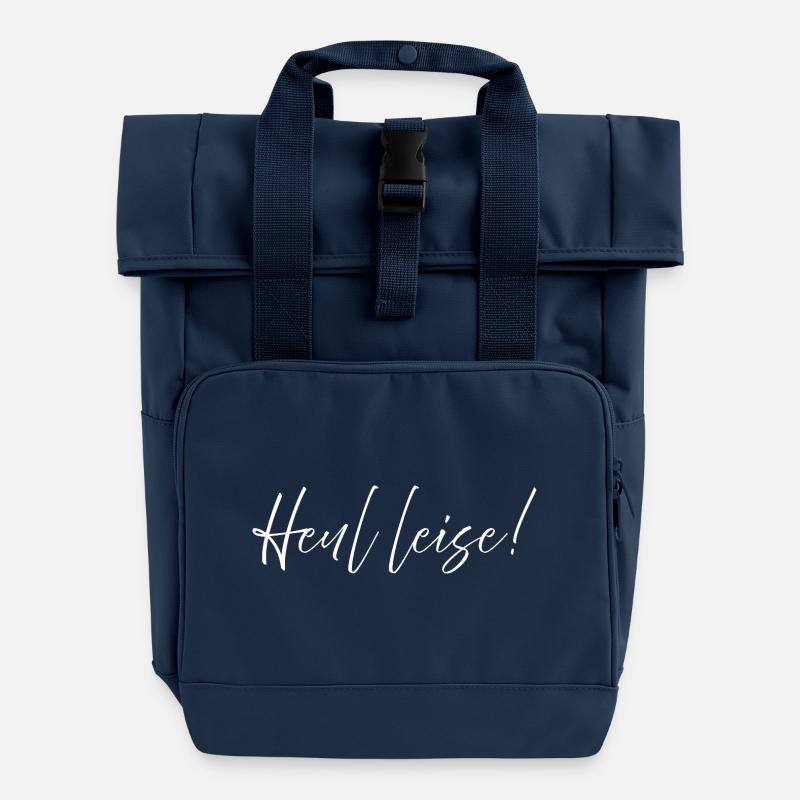 Heul leise Statement Chantal Heulen mimimi - Rolltop Rucksack mit zwei Griffen - Navy