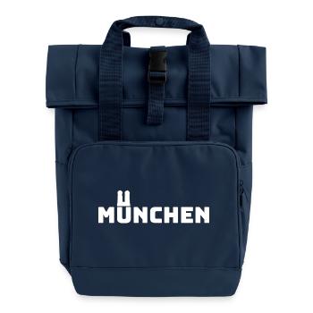 Munich Bavaria Minga City Bavaria Frauenkirche - Roll Top Backpack with Two Handles - navy - Front