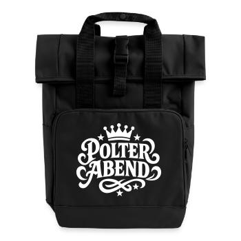 Polterabend - Rolltop Rucksack mit zwei Griffen - Schwarz - Vorne