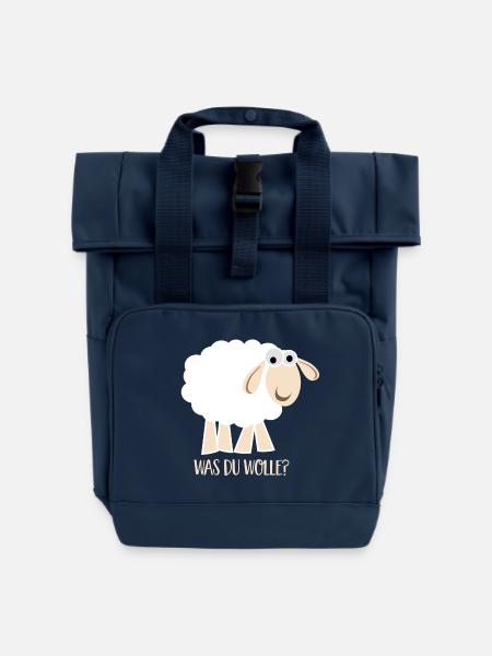 Was Du wolle - Rolltop Rucksack mit zwei Griffen - Navy