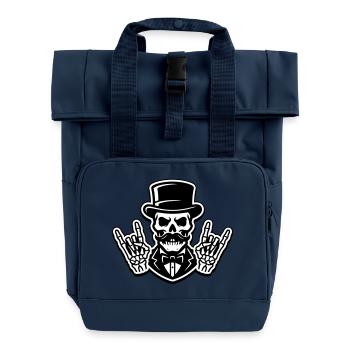 Bräutigam Party Skelett - Rolltop Rucksack mit zwei Griffen - Navy - Vorne