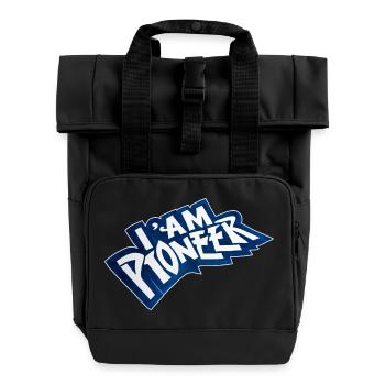 Ich bin ein Pionier - Rolltop Rucksack mit zwei Griffen - Schwarz - Vorne