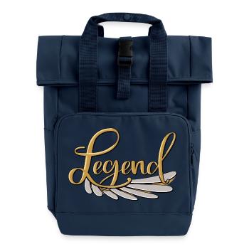 Legend - Roll Top Backpack with Two Handles - navy - Front