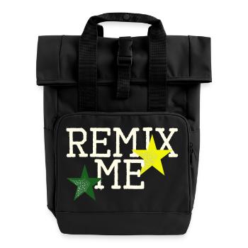 Remix me - Roll Top Backpack with Two Handles - black - Front