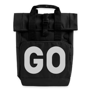 GO - Roll Top Backpack with Two Handles - black - Front