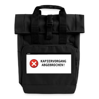 Processus de copie interrompu - Sac à dos Roll Top à deux anses - noir - Devant