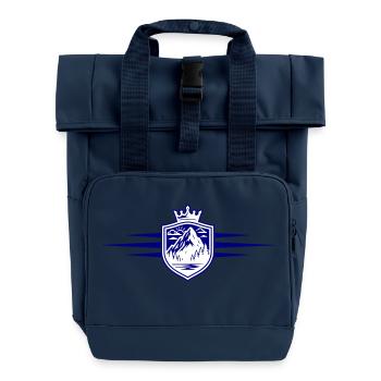 Mountains Coat of arms Alps - Roll Top Backpack with Two Handles - navy - Front